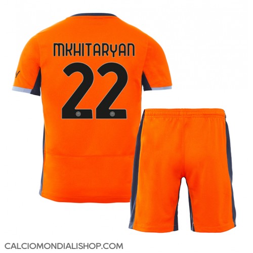 Maglie da calcio Inter Milan Henrikh Mkhitaryan #22 Terza Maglia Bambino 2023-24 Manica Corta (+ Pantaloni corti)